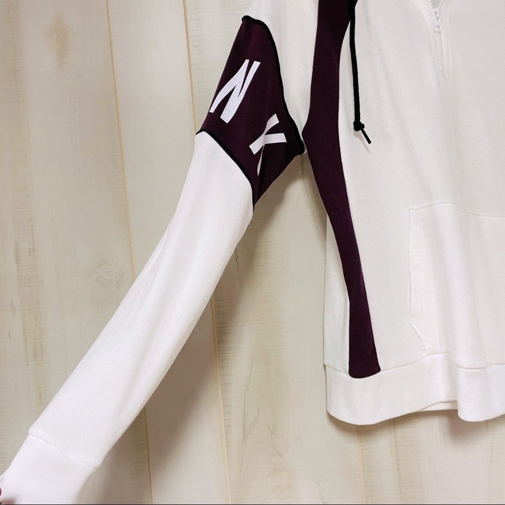 VS Pink Logo Maroon White 1/4 Zip Sweatshirt L - Picture 8 of 8